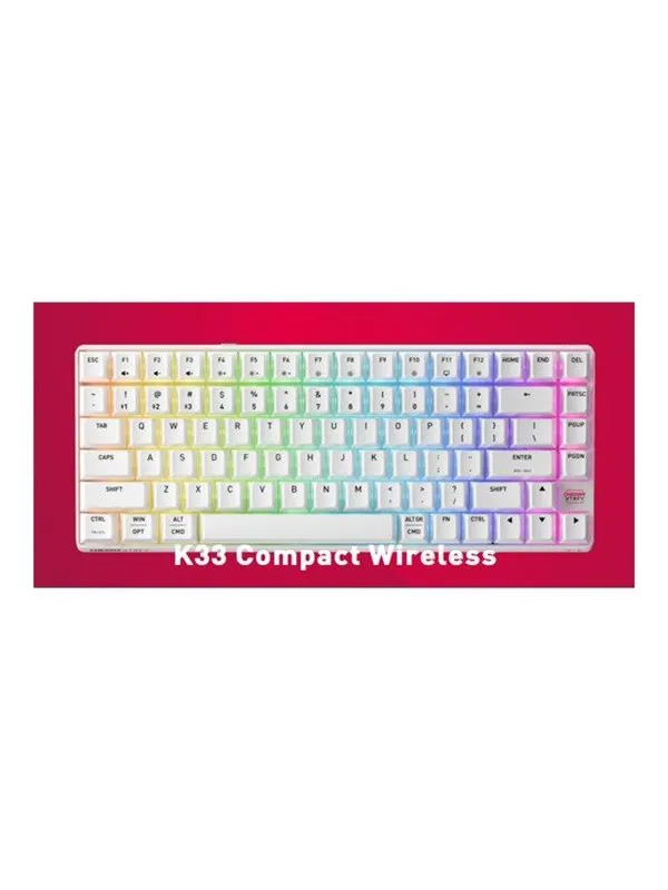 Cherry XTRFY K33 G8D-2403 - keyboard - 75% compact - QWERTY - Pan Nordic - white Input Device - Gaming Tangentbord - Nordisk - Vit