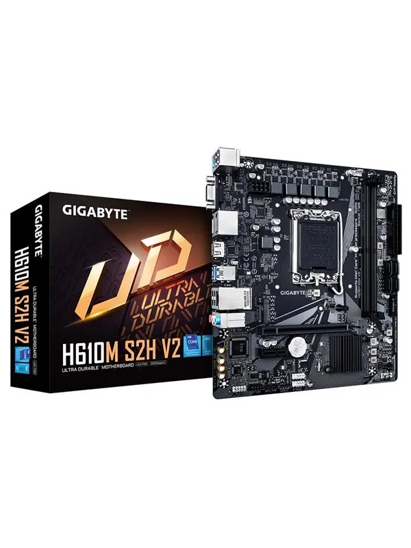 GIGABYTE H610M S2H V2 Moderkort - Intel H610 - Intel LGA1700 - DDR5 RAM - Micro-ATX