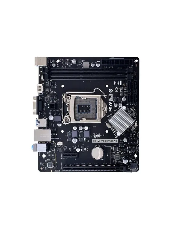 BIOSTAR H81MHV3 3.0 Moderkort - Intel H81 Express - Intel LGA1150 - DDR3L (Low Voltage) RAM - Micro-ATX