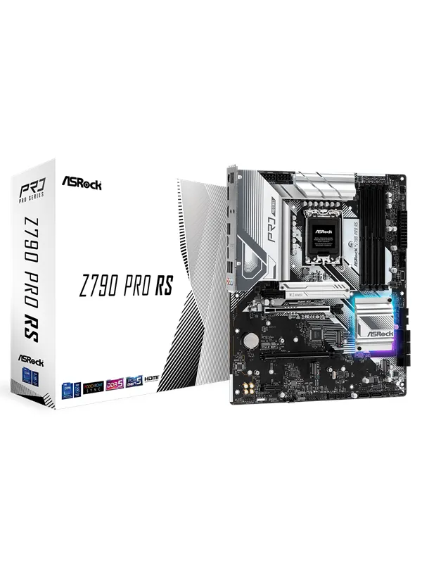ASRock Z790 Pro RS Moderkort - Intel Z790 - Intel LGA1700 - DDR5 RAM - ATX