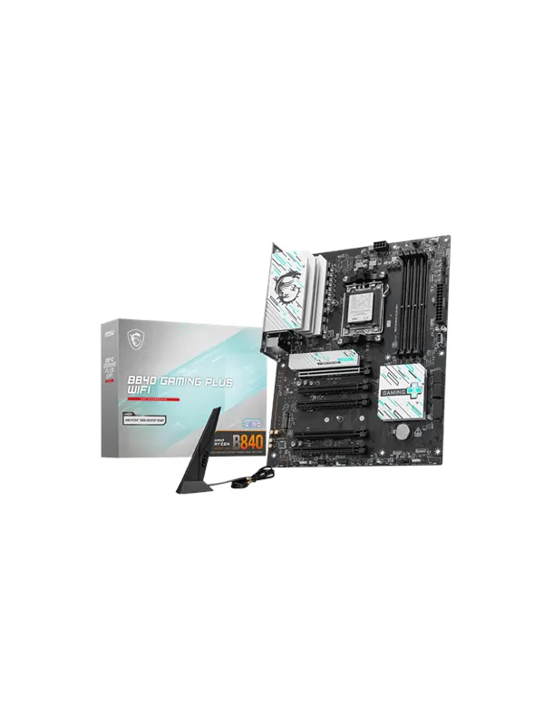 MSI B840 GAMING PLUS WIFI Moderkort - AMD B840 - AMD AM5 - DDR5 RAM - ATX