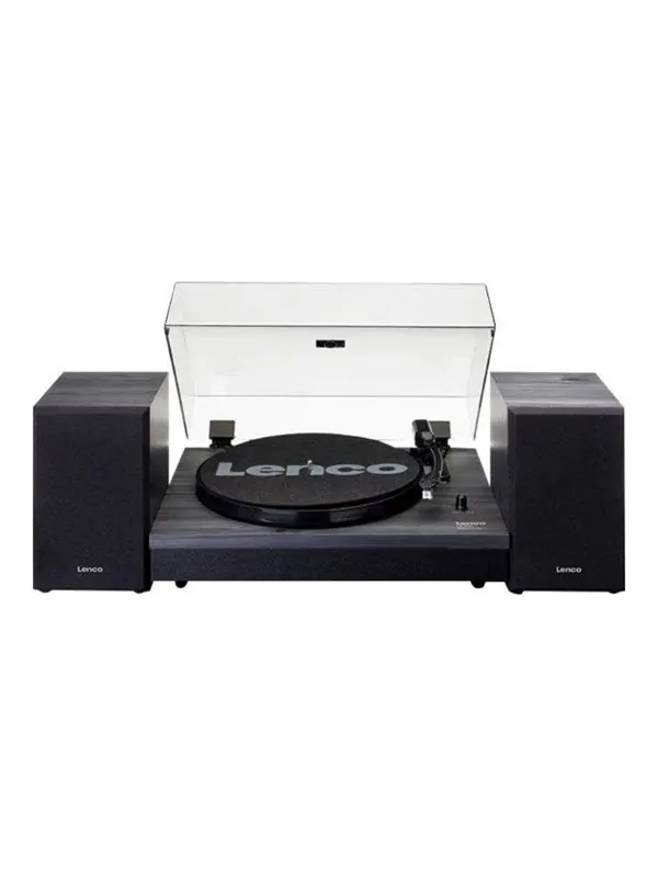 Lenco LS-300WD - Record Player with Bluetooth® and two separate speakers - Black - Skivspelare Black