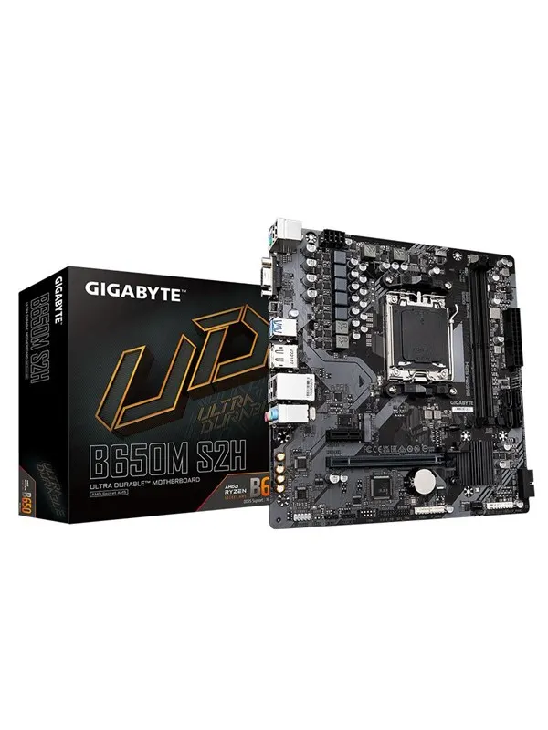 GIGABYTE B650M S2H Moderkort - AMD B650 - AMD AM5 - DDR5 RAM - Micro-ATX
