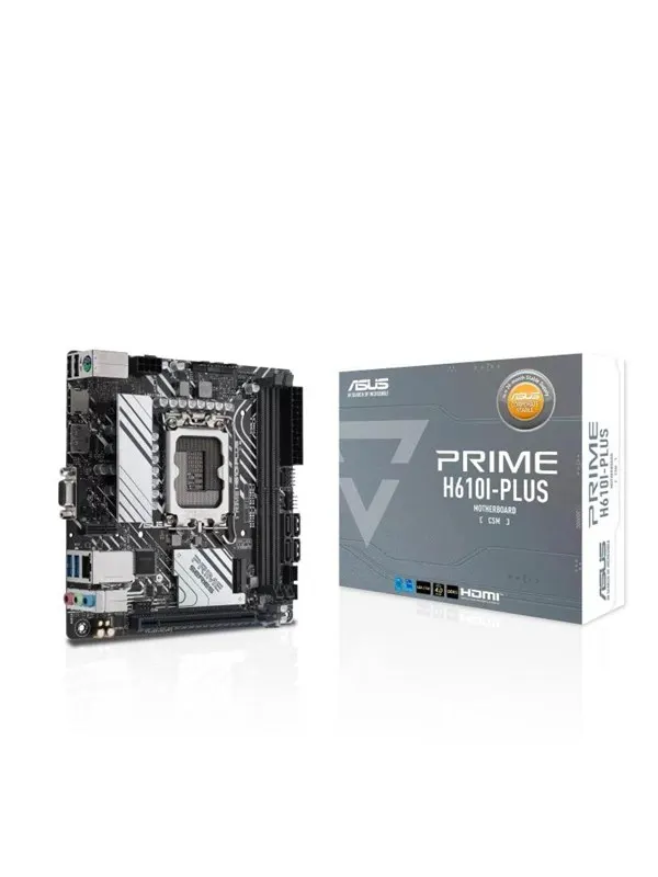 ASUS PRIME H610I-PLUS-CSM Moderkort - Intel H610 - Intel LGA1700 - DDR5 RAM - Mini-ITX