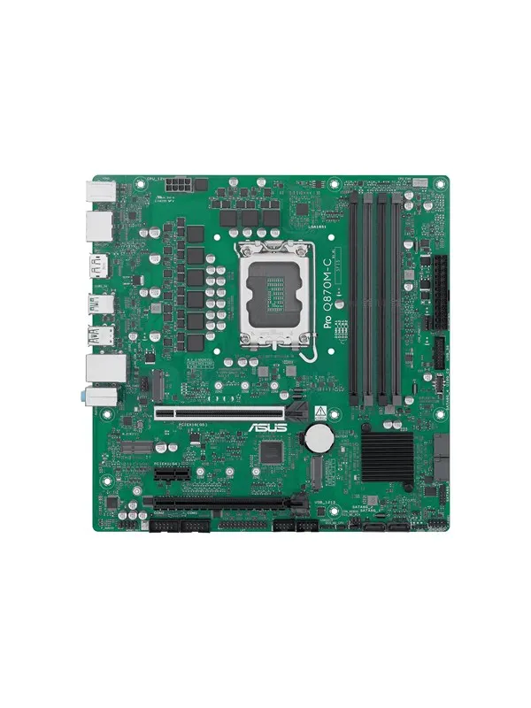 ASUS Pro Q870M-C-CSM Moderkort - Intel Q870 - Intel LGA1851 - DDR5 RAM - Micro-ATX