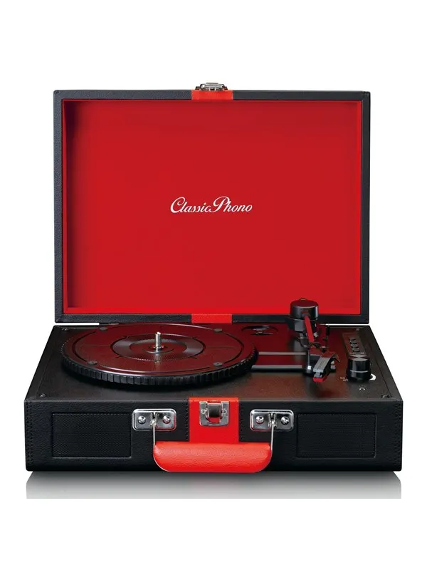 Lenco Suitcase turntable with BT and built-in speakers - Skivspelare Black
