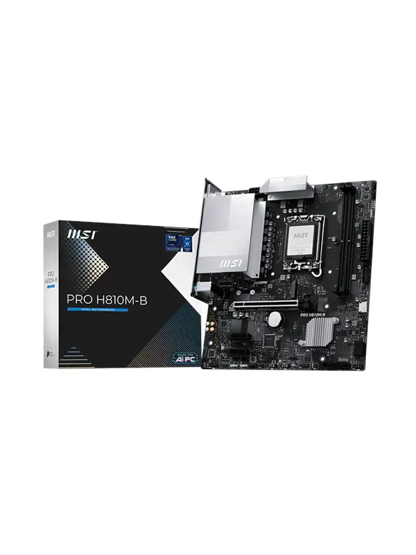 MSI PRO H810M-B Moderkort - Intel H810 - Intel LGA1851 - DDR5 RAM - Micro-ATX