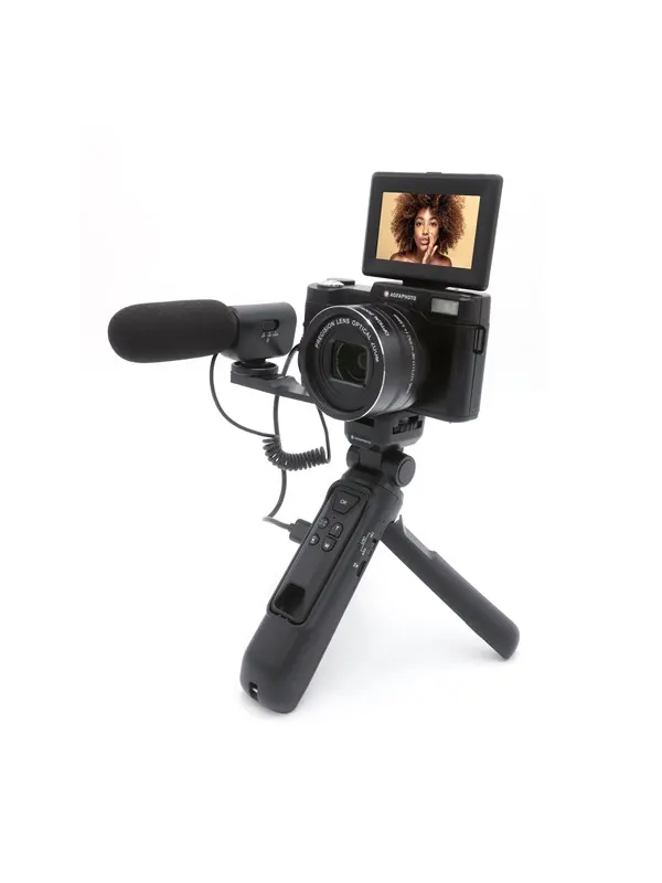Agfa Realishot Vlogging Camera - 4K-Video - 5x Optical Zoom - Black