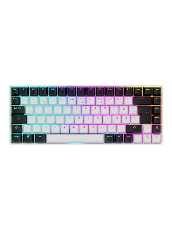 Sharkoon SKILLER SGK50 S3 - keyboard - 75% - QWERTZ - German - white Input Device - Gaming Tangentbord - Tysk - Vit