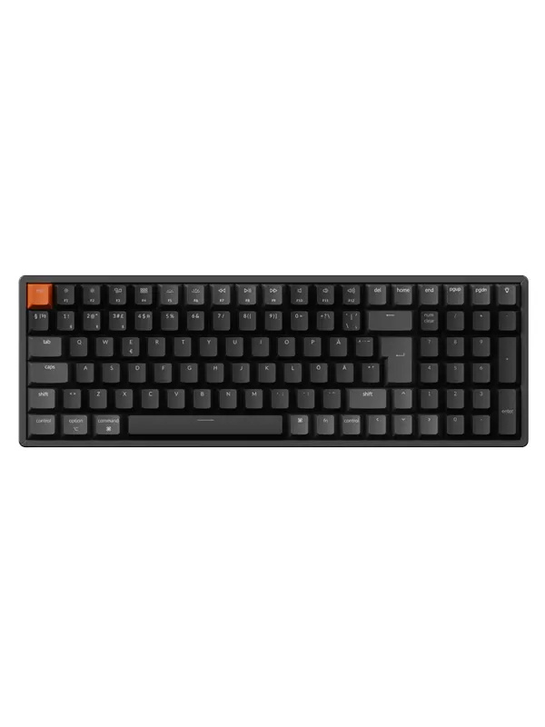 Keychron K4 v3 RGB QMK Wireless Hot Swap QMK - Super Brown - Gaming Tangentbord - Nordisk - Svart
