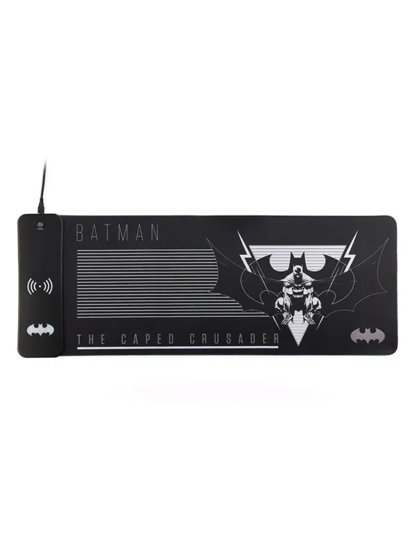 Numskull DC Comics Batman XL RGB Gaming Mat with 15W Wireless Charger