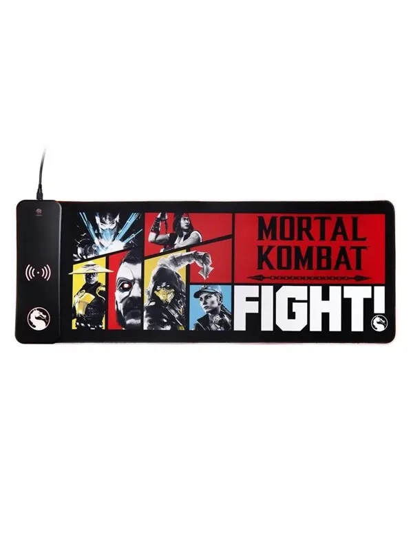 Numskull Mortal Kombat XL RGB Gaming Mat with 15W Wireless Charger