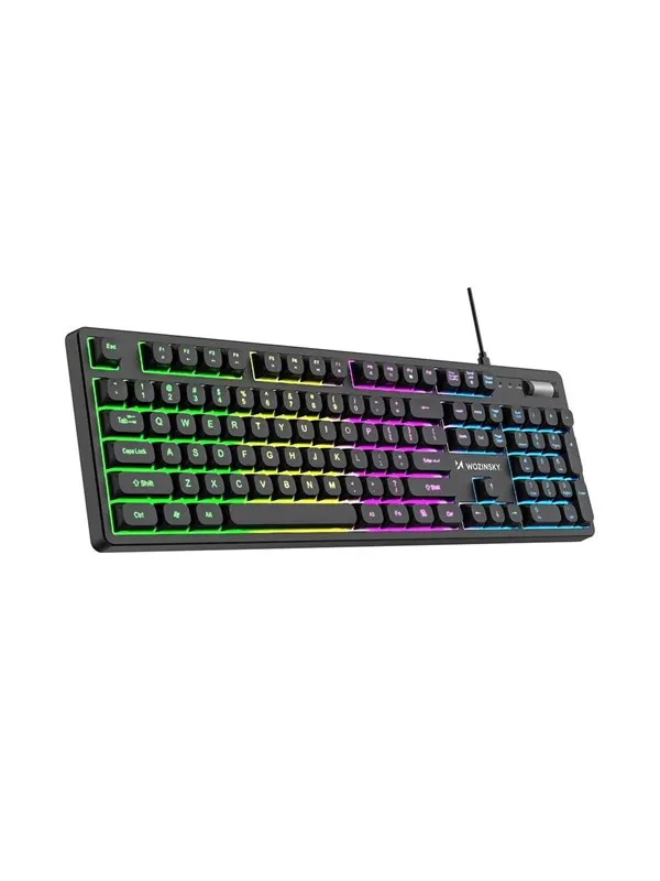 Wozinsky WKG-200 Keyboard with RGB Membrane Gaming Roller - Black (US International ISO) - Gaming Tangentbord - US International - Svart