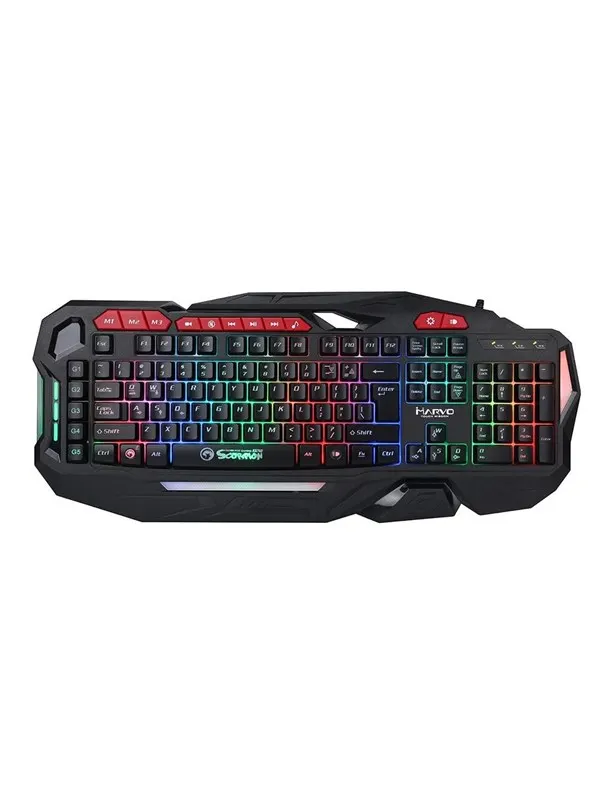 Marvo Gaming Tangentbord KG760 - Tangentbord - Röd