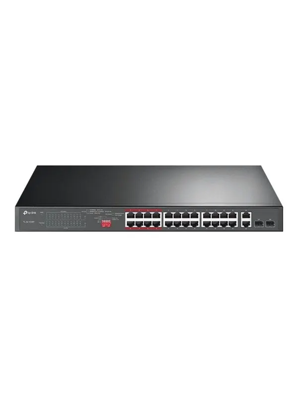TP-Link TL-SL1226P 24-Port 10/100Mbps + 2-Port Gigabit Unmanaged PoE+ Switch