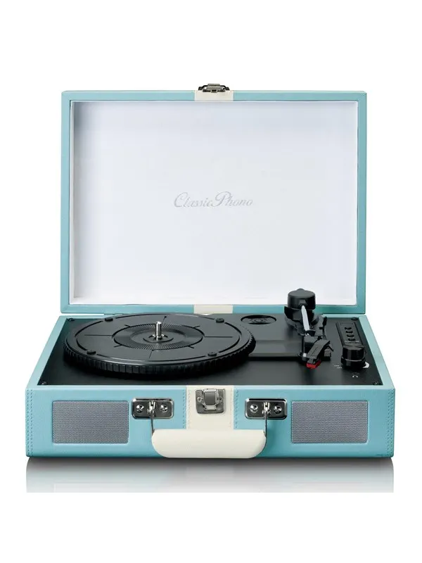 Lenco Suitcase turntable with BT and built-in speakers - Skivspelare Blue