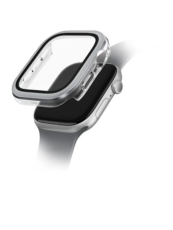 UNIQ Voute Tempered Glass Case for Apple Watch 10 46mm - Silver