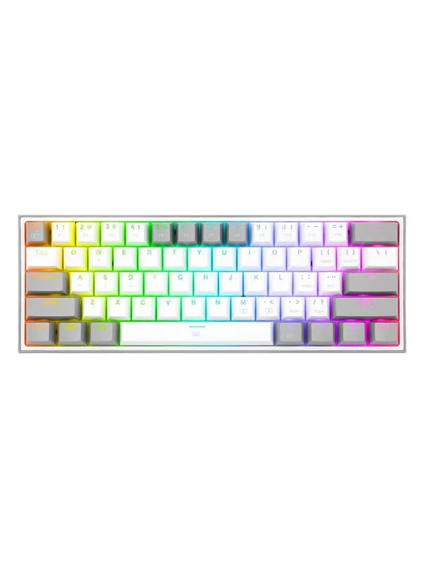 REDRAGON K617-RGB Fizz RGB White/Grey keyboard - Gaming Tangentbord - Engelska (US) - Vit