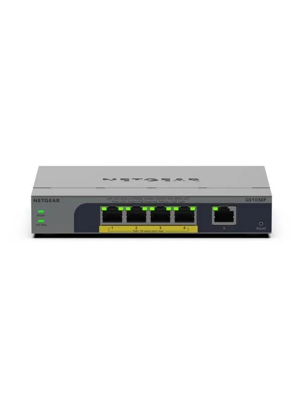 Netgear 5-Port Gigabit Ethernet Easy Smart PoE+ Switch (63W)