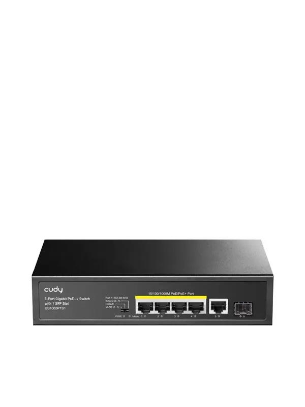 Cudy GS1005PTS1 5-Port Gigabit PoE+ Switch 1x SFP Slot