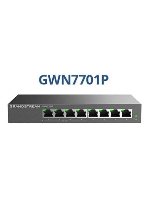 Grandstream GWN7701P 8-Port Gigabit Switch (4-Port POE / 30w pr. Port / Total 60W)