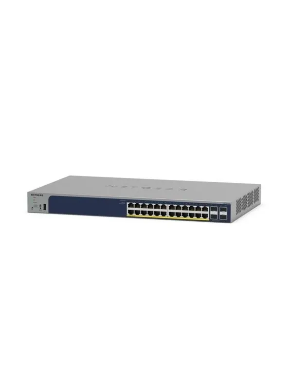 Netgear GS728TPP 28-Port Gigabit Ethernet Smart Switch with 4 SFP Ports and High Power (24 PoE+) (384W)