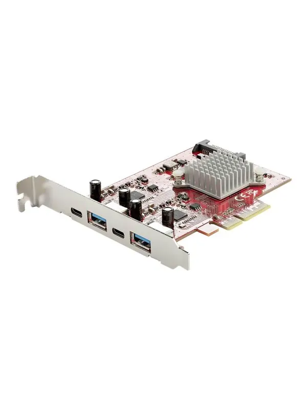 StarTech.com 4-Port USB PCIe Card 10Gbps USB PCI Express Expansion Card w/ 2 Controllers 2x USB-C & 2x USB-A ports (USB 3.2/3.1 Gen 2) USB/USB-C PCI-e Card Full Profile Brackets
