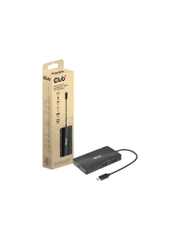 Club 3D - docking station - USB-C 3.2 Gen 2 - 2 x DP - GigE