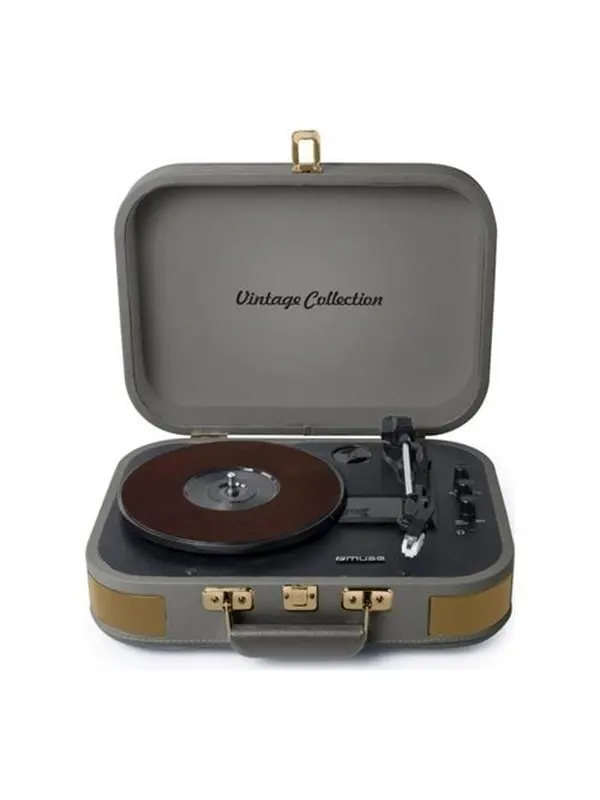 Muse MT-201 BTG Turntable Stereo system BT USB vintage - Skivspelare Grå