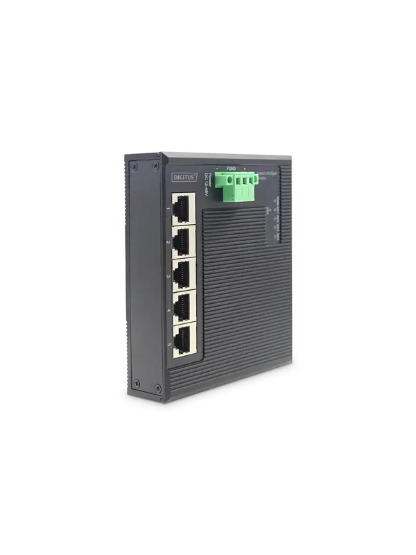 DIGITUS DN-651126 5 Port Gigabit Ethernet Network Switch Switch Flat Industrial Unmanaged