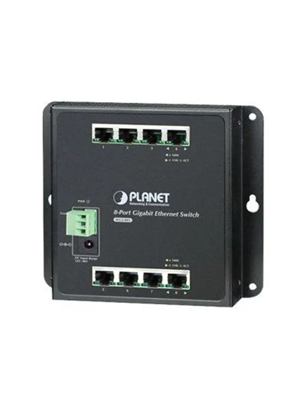 PLANET WGS-803 Industrial 8-Port 10/100/1000T Wall-mount Switch (-10~60 degrees C)