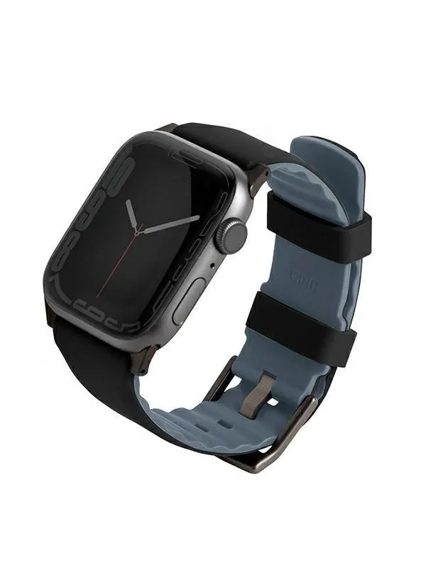 UNIQ Linus Airosoft Silicone Strap for Apple Watch 42 / 44 / 45 mm - Black