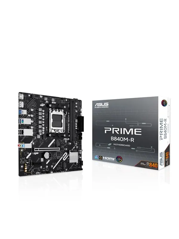 ASUS PRIME B840M-R Moderkort - AMD B840 - AMD AM5 - DDR5 RAM - Micro-ATX