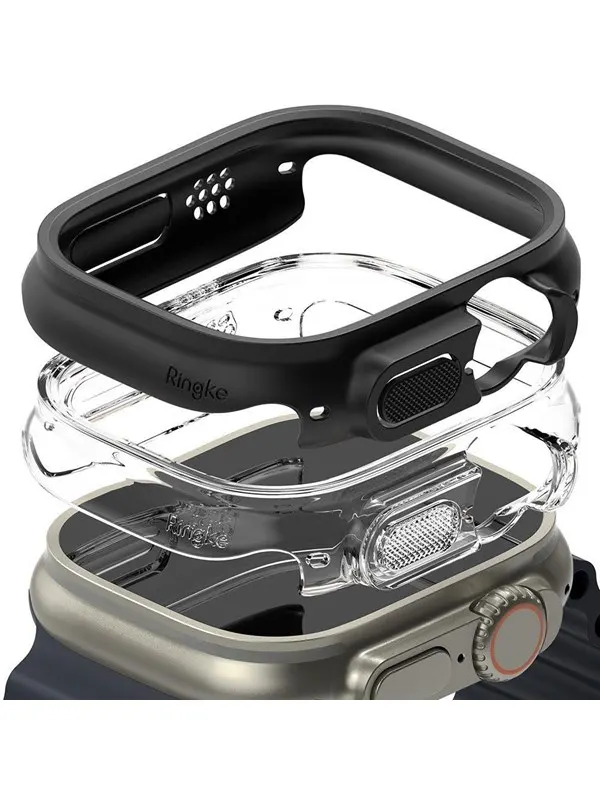 Ringke Slim 2-pack case for Apple Watch Ultra 49 mm - clear black matte