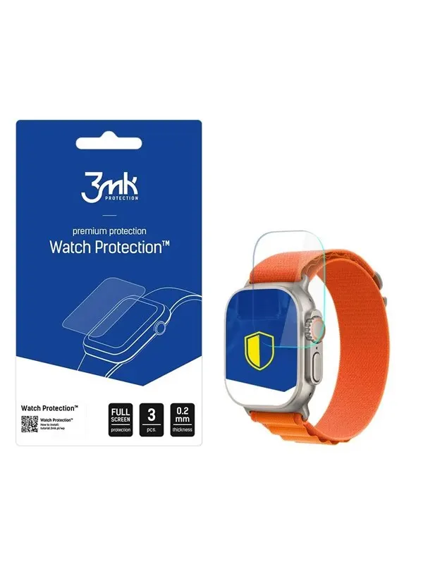 3mk Apple Watch Ultra/Ultra 2 - Watch Protection™ v. FlexibleGlass Lite