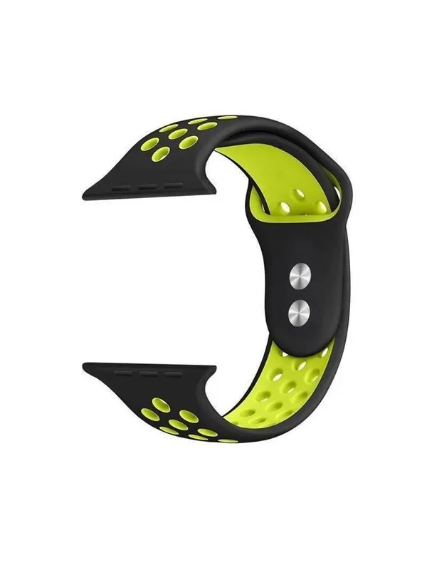 CRONG Duo Sport - Apple Watch Band 38/40/41/42 mm (Black/Lime)