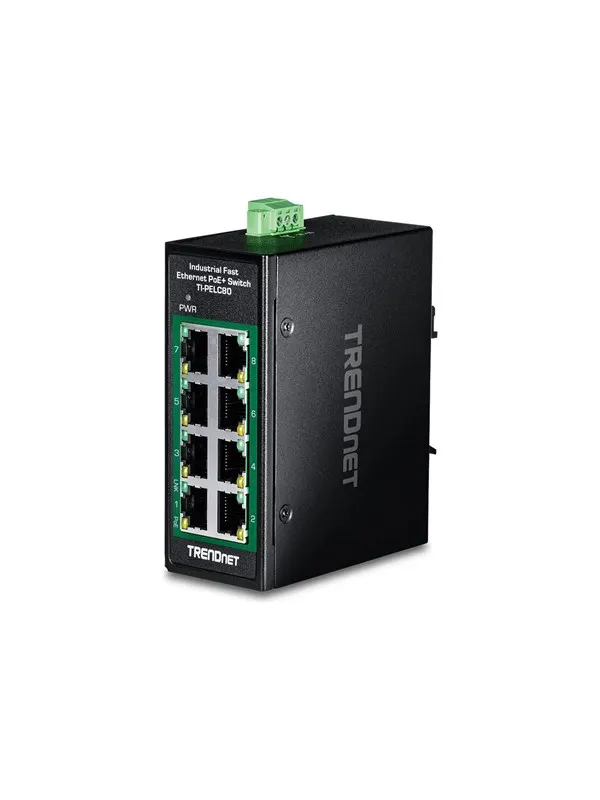 TRENDnet TI-PELC80 - Version V1.xR - switch - industrial mini - 8 ports - TAA Compliant