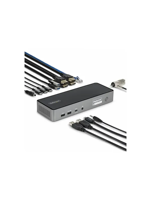 StarTech.com - docking station - USB-C - 2 x DP 2 x HDMI USB-C - 2.5GbE - TAA Compliant
