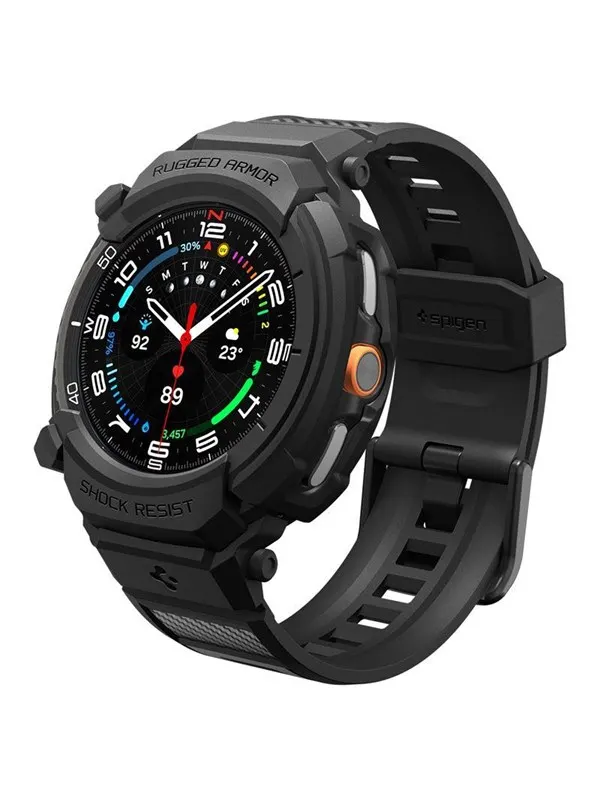 Spigen Rugged Armor Pro - matte black - Samsung Galaxy Watch 8 Classic (46mm)