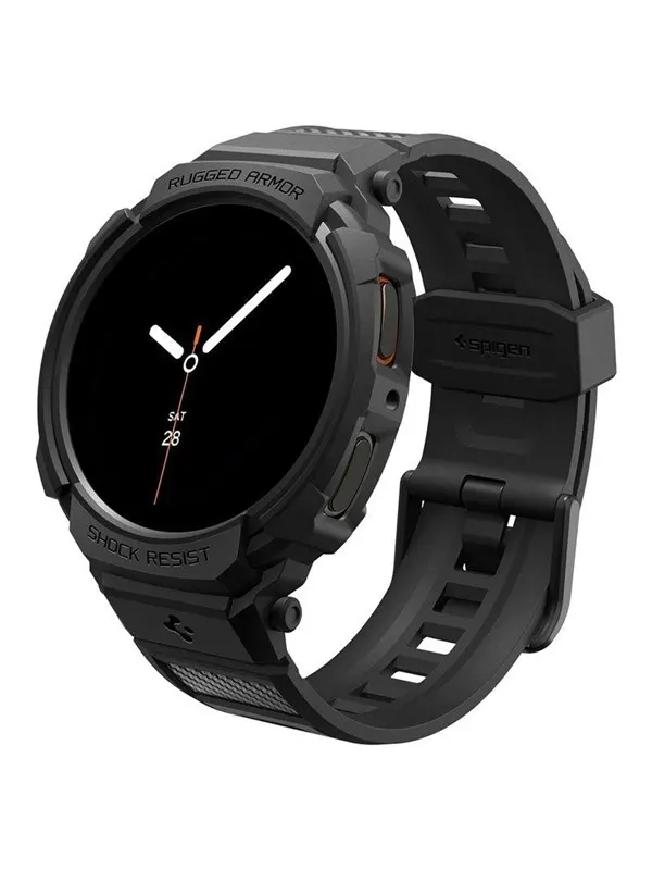 Spigen Rugged Armor Pro - matte black - Samsung Galaxy Watch 8 (44mm)