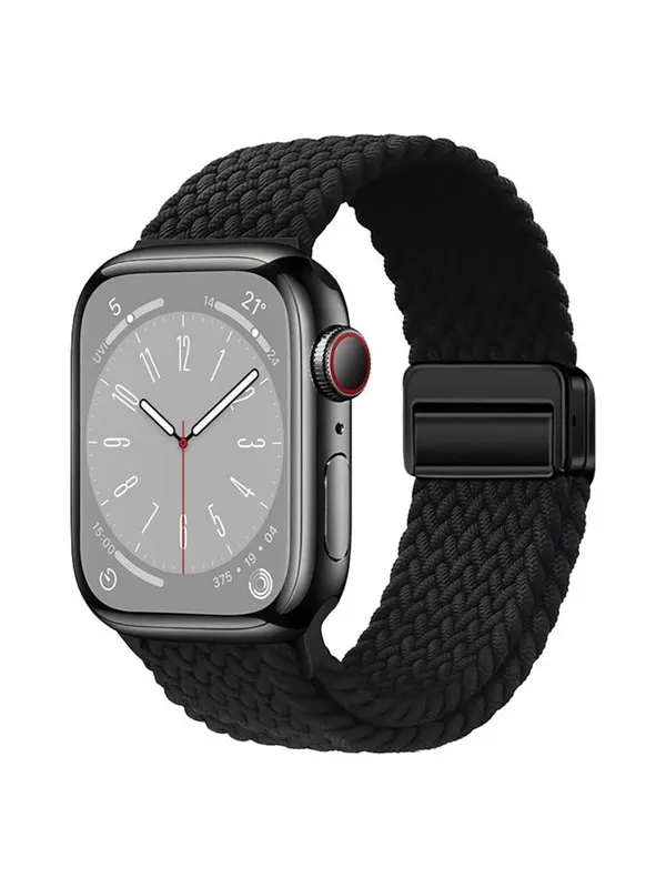 Lippa Apple Watch Nylon Strap incl. Magnetic Lock 42/44/45/46/49 mm - Black