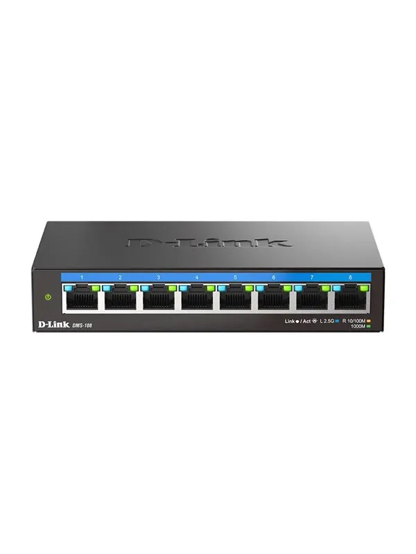 D-Link DMS-108 8-Port 2.5G Multi-Gigabit Desktop Switch