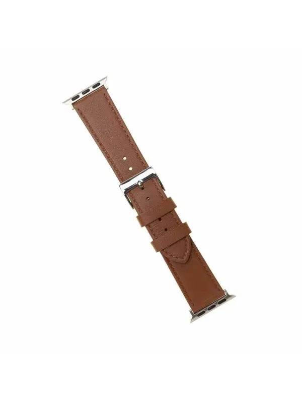 FIXED Äkta läderrem för Apple Watch 42/44/45/49mm Brun