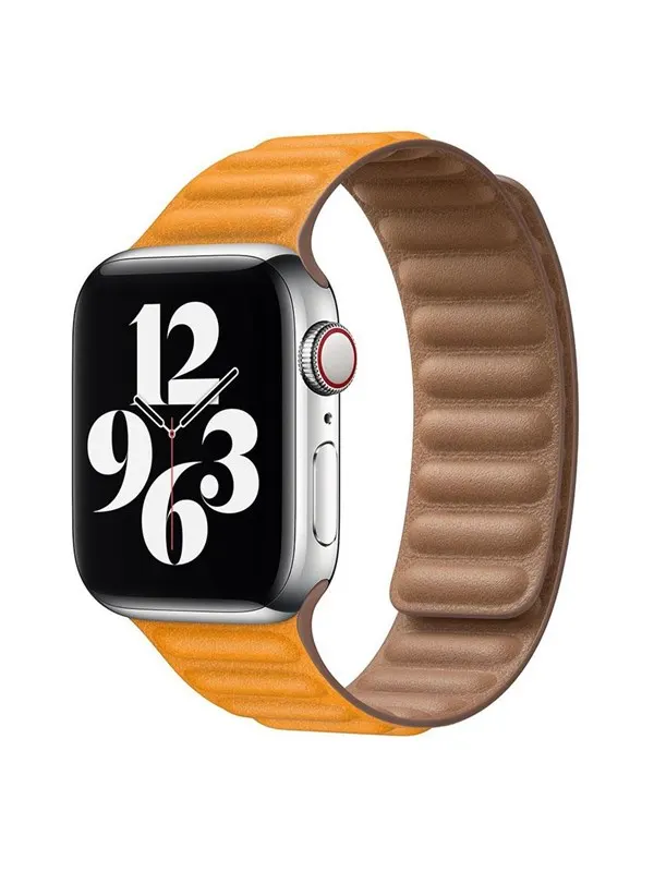 Lippa Apple Watch Magnetic Leather Strap 38/40/41 - Yellow Brown