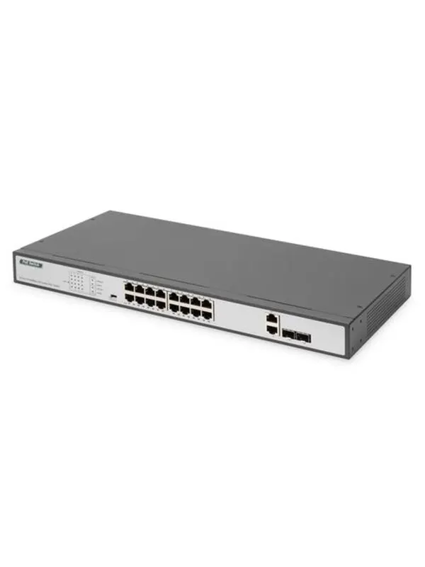 DIGITUS DN-95342-1 - switch - 19 inches af/at - 16 ports - unmanaged - rack-mountable