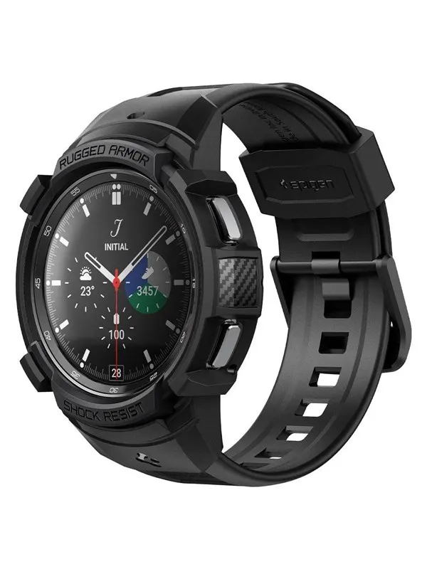 Spigen Rugged Armor Pro - black - Samsung Galaxy Watch 4 Classic (46mm)