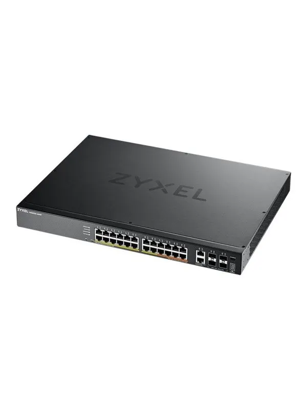 ZyXEL XGS2220 Series XGS2220-30HP - switch - 24-port GbE L3 access NebulaFLEX Cloud with 6 10G uplink - 30 ports - Managed - rack-mountable
