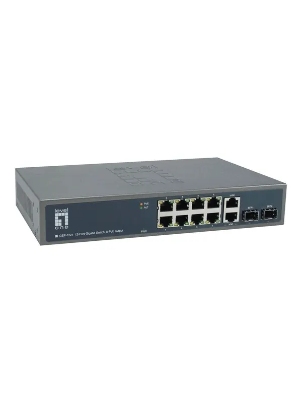 LevelOne GEP-1221 - switch - 12 ports - unmanaged - rack-mountable