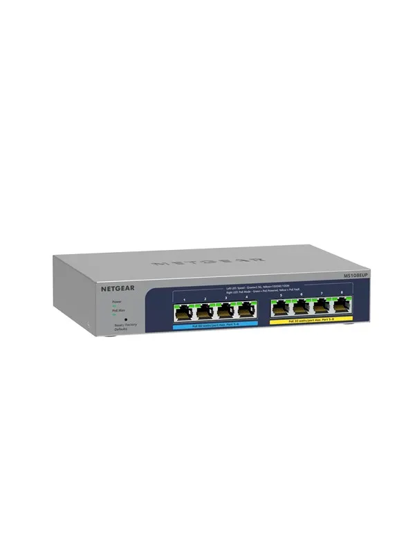Netgear MS108EUP 8-port Multi-Gigabit (2.5G) Ultra60 PoE++ Ethernet Plus Switch