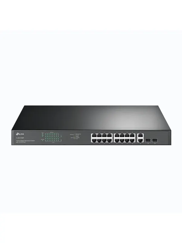 TP-Link TL-SG1218MP 18-Port Gigabit Rackmount Switch with 16 PoE+ (250W)